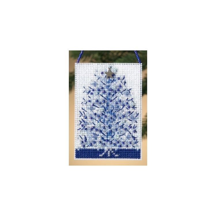 MH160303 Срібна ялинка. Набір для вишивки в змішаній техніці Mill Hill - 1