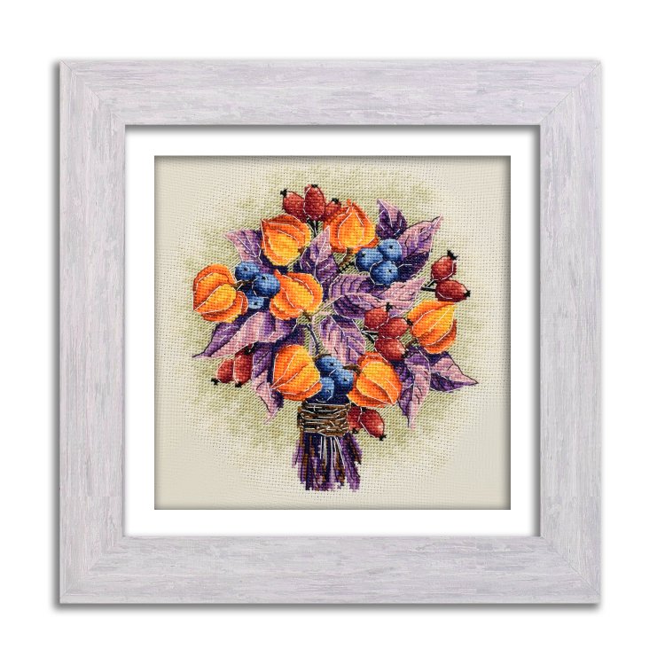 N026 Тепло осені. Набір для вишивки хрестом Кольорова - 1 N026 Тепло осені. Набір для вишивки хрестом Кольорова - 1