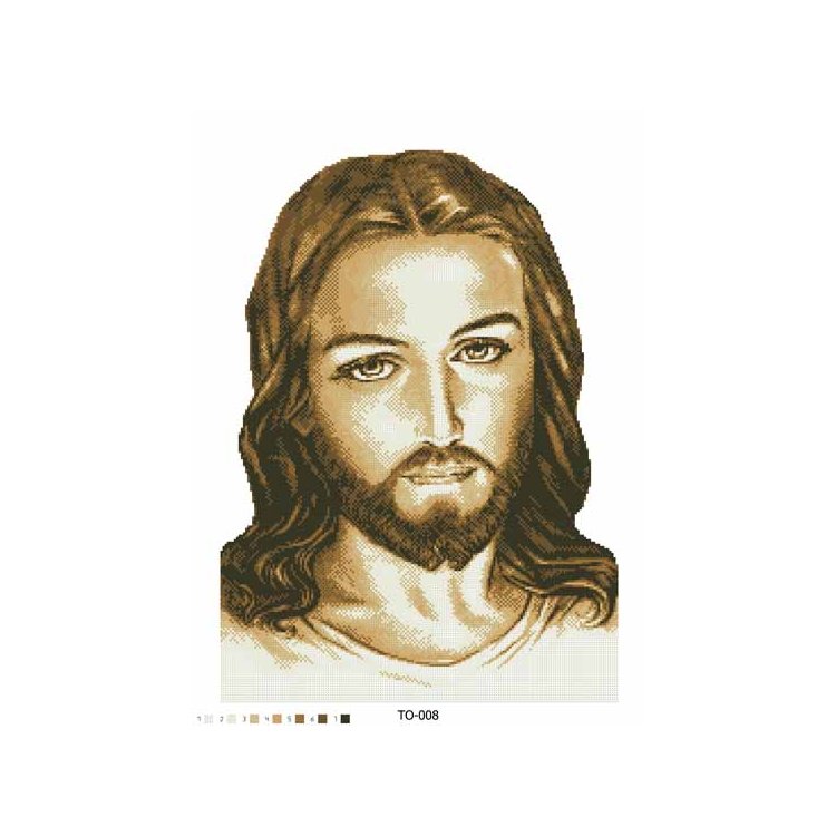 ТО-008 Иисус коричневый. Схема для вышивки бисером (атлас) ТМ Барвиста Вишиванка - 1