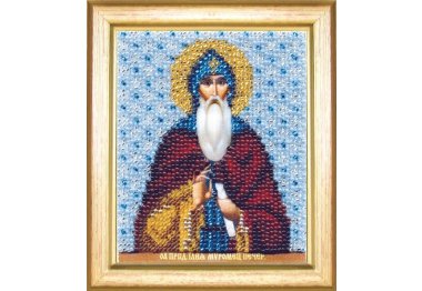  Б-1158 Икона святой преподобный Илья Муромец-Печерский Набор для вышивки бисером