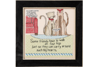 вышивка гладью CG302311 Четыре лапы. Набор для вышивки в смешанной технике Mill Hill