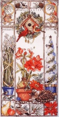 4598 Кошки в саду.Зима. Набор для вышивки крестом Classic Design - 1 4598 Кошки в саду.Зима. Набор для вышивки крестом Classic Design - 1