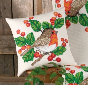 83-6420 Робін (Robins. Набір для вишивання хрестом PERMIN - 1