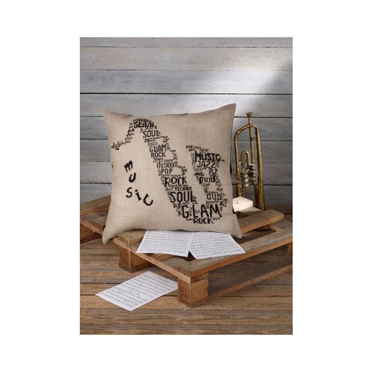 83-6402 Саксофон. Набір для вишивання хрестом PERMIN - 1 83-6402 Саксофон. Набір для вишивання хрестом PERMIN - 1