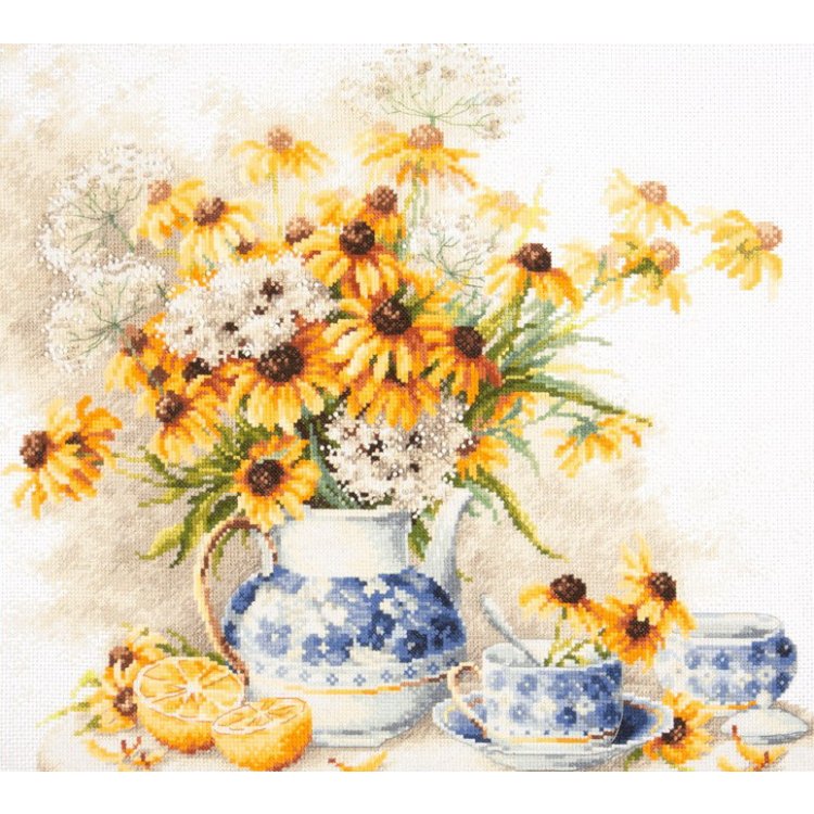 8368 Цветочный чай. Набор для вышивки крестом Classic Design - 1 8368 Цветочный чай. Набор для вышивки крестом Classic Design - 1