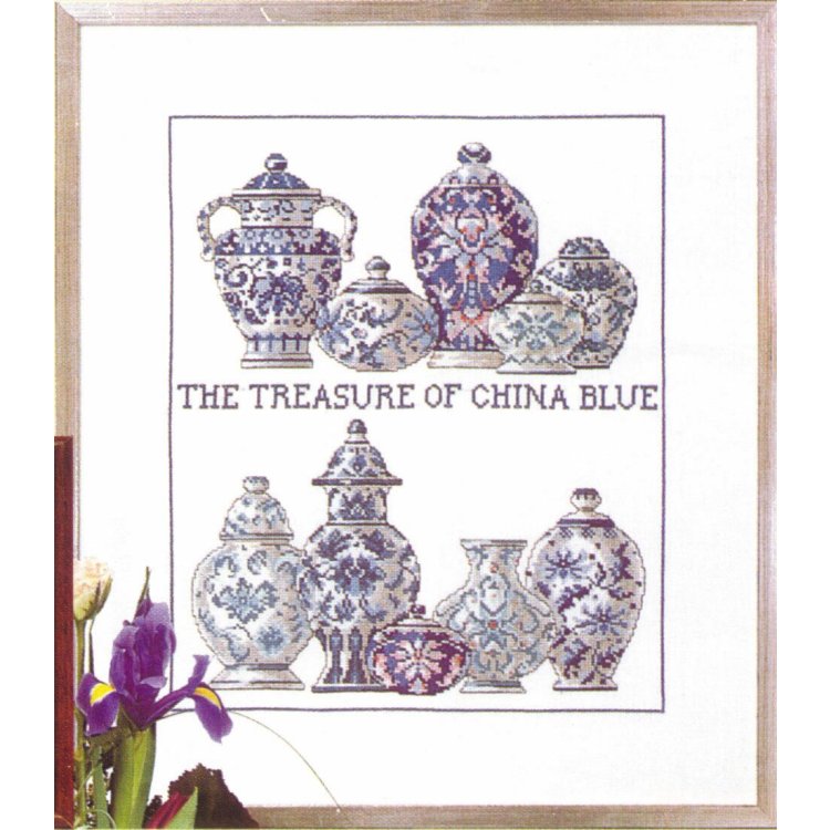 70-5482 Китайський сервіз (China Blue. Набір для вишивання хрестом PERMIN - 1