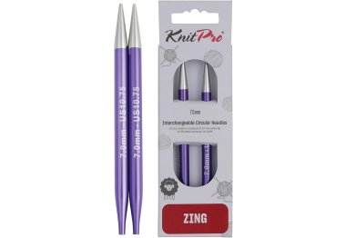 спиці для в'язання 47531 Спиці знімні короткі (10 см) Zing KnitPro, 7.00 мм
