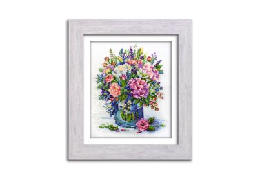  N059 Мальовничий букет. Набір для вишивки хрестом Кольорова