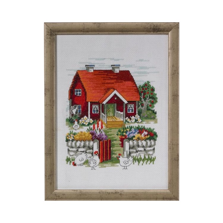 92-3125 Шведський дім. Набір для вишивання хрестом PERMIN - 1