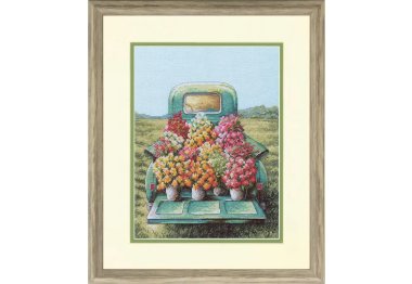  70-35440 Набір для вишивання хрестиком "Flowers For Sale" "Квіти на продаж" DIMENSIONS
