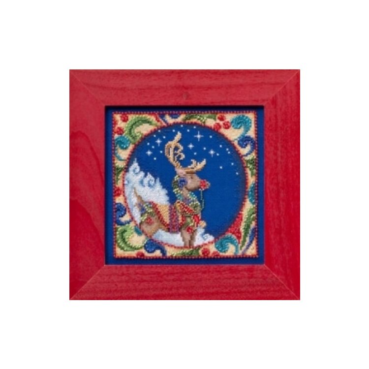 JS304101 Северный олень. Набор для вышивки в смешанной технике Mill Hill - 1