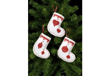  21-7243 Різдвяні прикраси. Набір для вишивання хрестом PERMIN