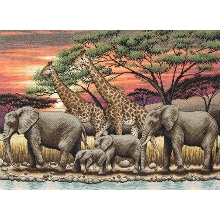 Африканский закат. Набор для вышивки крестом арт. 01026 - 1
