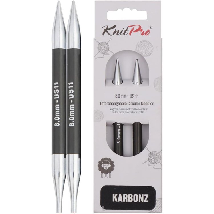 41312 Спиці знімні Karbonz KnitPro 8.00 мм - 1 41312 Спиці знімні Karbonz KnitPro 8.00 мм - 1