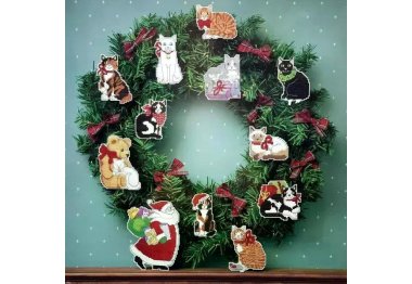 4617 Кошки и Рождество. Набор для вышивки крестом Classic Design 4617 Кошки и Рождество. Набор для вышивки крестом Classic Design