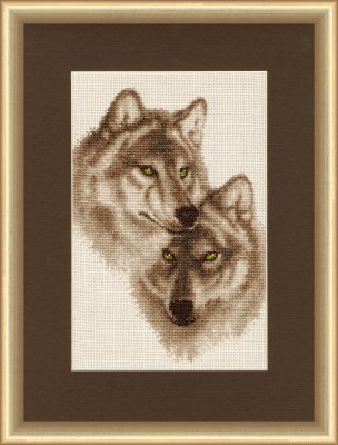 ДЖ-037 Влюбленные волки. Набор для вышивания крестом - 1