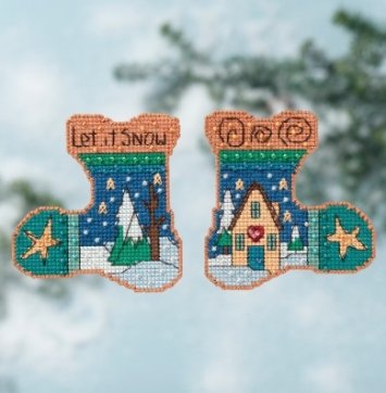 ST141615 Нехай іде сніг. Набір для вишивки в змішаній техніці Mill Hill - 1