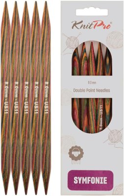 20147 Спиці шкарпеткові Symfonie Wood KnitPro, 15 см, 8.00 мм - 1