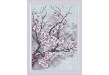 2298 Цвітіння сливи. Набір для вишивки хрестиком Ріоліс 2298 Цвітіння сливи. Набір для вишивки хрестиком Ріоліс