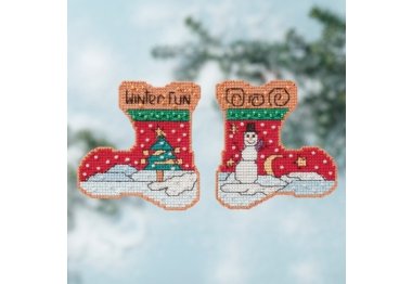 вышивка гладью ST141611 Зимнее веселье. Набор для вышивки в смешанной технике Mill Hill