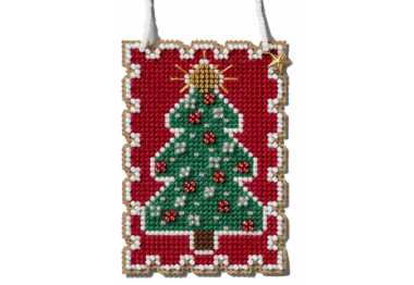 вишивка гладдю MH162431 Різдвяна ялинка. Набір для вишивки в змішаній техниці Mill Hill