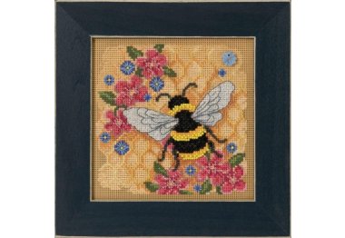 вишивка гладдю MH142211 Медоносна бджола. Набір для вишивки в змішаній техниці Mill Hill