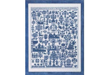  39-9441 Sampler blue. Набор для вышивания крестом PERMIN