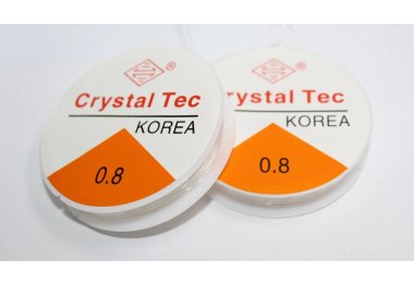  Силиконовая леска-резинка, прозрачная 0,8мм - 6м. Crystal Tec, Корея