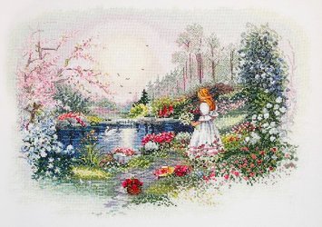 4600 Рассвет на озере. Набор для вышивки крестом Classic Design - 1