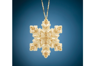 вышивка гладью MH212012 Золотая снежинка. Набор для вышивки в смешанной технике Mill Hill