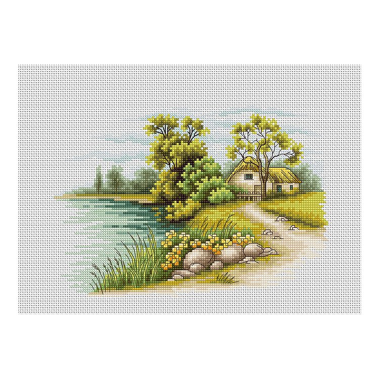 B2283 Пейзаж с озером. Набор для вышивки крестом - 1