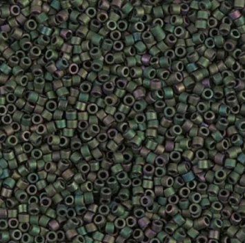 DB-327 Бисер Miyuki Delica Beads 11/0 (матовый радужный черный) - 1