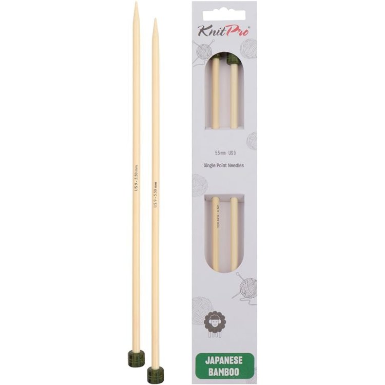22441 Спиці прямі Bamboo KnitPro, 33 см, 5.50 мм - 1 22441 Спиці прямі Bamboo KnitPro, 33 см, 5.50 мм - 1