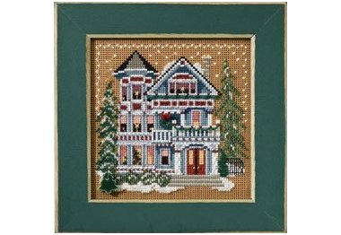 вишивка гладдю MH147301 Будинок королеви Анни. Набір для вишивки в змішаній техніці Mill Hill