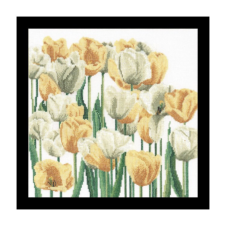 3065 Tulips Linen. Набір для вишивки хрестом Thea Gouverneur - 1