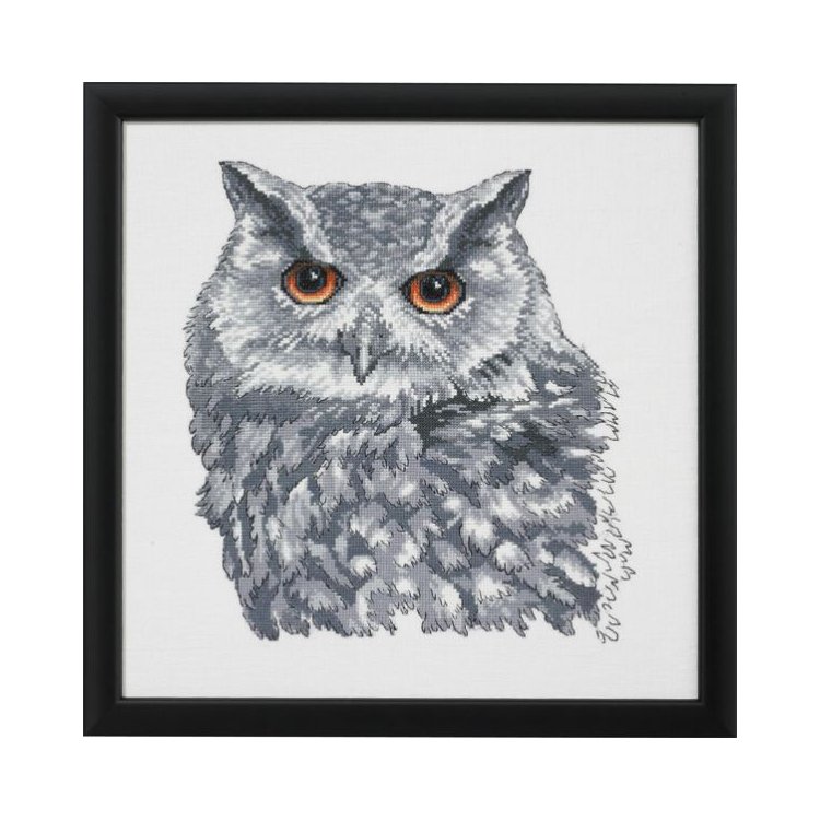 70-4112 Серая сова. Набор для вышивания крестом PERMIN - 1 70-4112 Серая сова. Набор для вышивания крестом PERMIN - 1