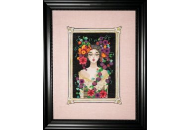  MD186 Camille in Bloom//Камилла в цвету. Схема для вышивания крестом на бумаге Mirabilia Designs