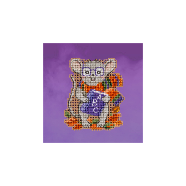 MH182325 Школьная мышка. Набор для вышивки в смешанной технике Mill Hill - 1