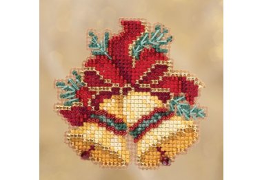 вышивка гладью MH181835 Рождественские колокольчики. Набор для вышивки в смешанной технике Mill Hill