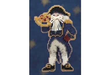 вышивка гладью MH200301 Санта капитан. Набор для вышивки в смешанной технике Mill Hill