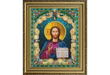 Набір для вишивки бісером Ікона Христа Спасителя Р-408 ТМ Картини бісером
