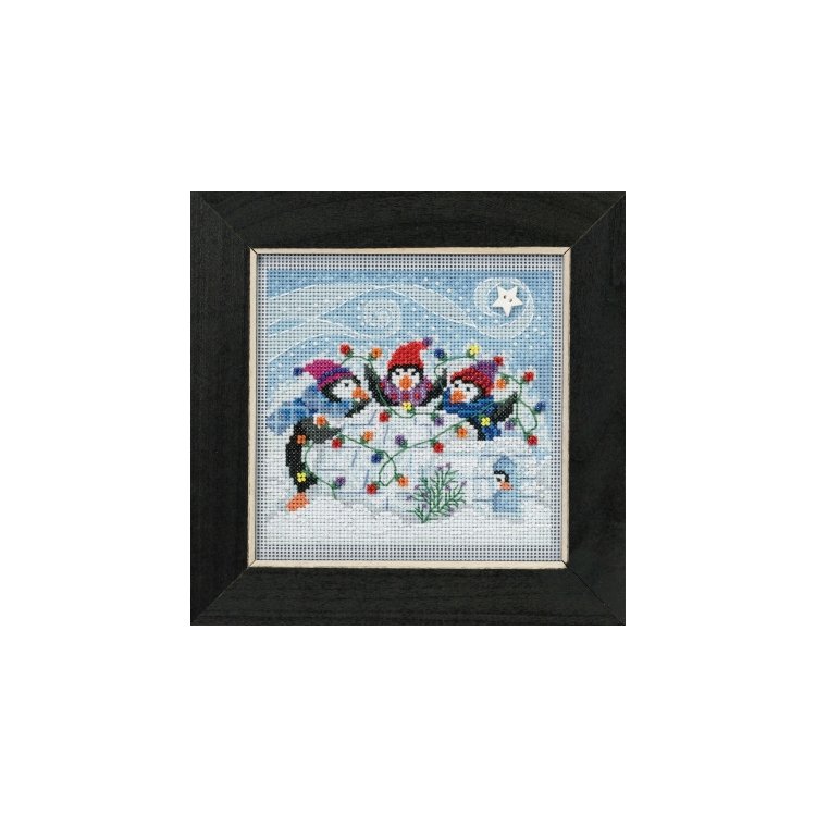 MH141832 Грайливі пінгвіни. Набір для вишивки в змішаній техніці Mill Hill - 1