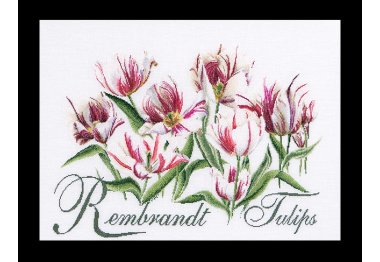  447 Тюльпаны Рембрандт, Rembrandt Tulips (Теа Гувернер). Набор для вышивки крестом