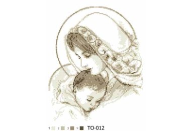 ТО-012 Мария с ребенком бежевая. Схема для вышивки бисером (габардин) ТМ Барвиста Вишиванка