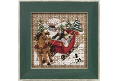 вишивка гладдю MH140305 Через ліс. Набір для вишивки в змішаній техніці Mill Hill