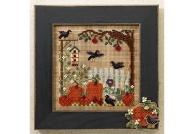 вышивка гладью MH146201 Тыквенный патч. Набор для вышивки в смешанной технике Mill Hill