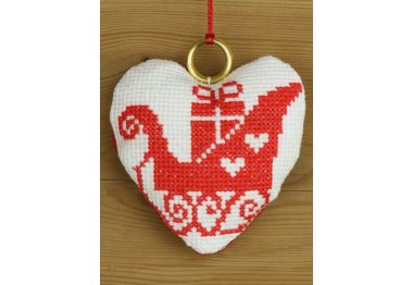  01-6252 Червоні сані. Набір для вишивання хрестом PERMIN