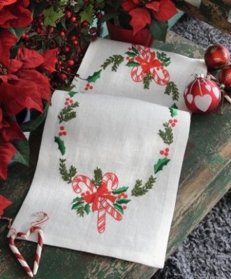 Набор для вышивки дорожки гладью Рождественские конфеты Anchor арт. 03530 - 1