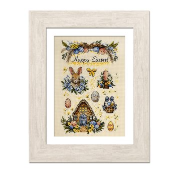 N096 Пасхальный сэмплер. Набор для вышивки крестом Кольорова - 1 N096 Пасхальный сэмплер. Набор для вышивки крестом Кольорова - 1