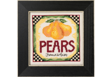 вишивка гладдю DM302313 Груші. Набір для вишивки в змішаній техниці Mill Hill